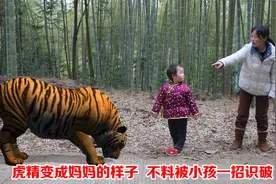 故事：虎精变成妈妈样子，想带小孩进山里，不料被小孩一招识破视频封面