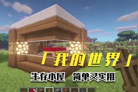 我的世界：简单又实用的生存小屋教学 ！麻雀虽小五脏俱全！