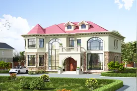 回乡盖房还是欧式好，落地窗、挑空客厅，漂亮得不像话视频封面