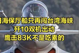 日海保厅船只再闯台湾海峡，歼10双机出动，鹰击83K不是吃素的视频封面