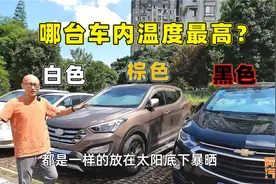 暴晒后什么颜色的车内温度最高？黑白棕三色对比测试，你猜对了吗视频封面