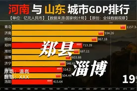 河南与山东城市经济实力对比！网友：郑县已经不是当年的郑县了！
