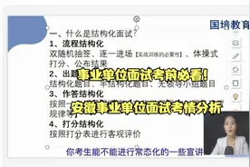 2023年安徽事业单位面试班-安徽事业单位面试考情考务分析-国培视频封面