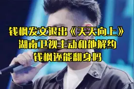 钱枫发文退出《天天向上》,湖南卫视主动和他解约,钱枫还能翻身吗视频封面