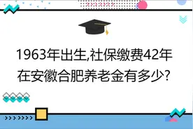 1963年出生,工龄42年,档次60%,在安徽合肥养老金有多少?视频封面