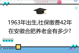 1963年出生,工龄42年,档次60%,在安徽合肥养老金有多少?视频封面