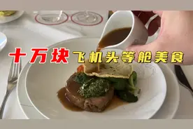 十万块的飞机头等舱美食，经典法国皇家菜系，飞机餐吃出贵族感！视频封面