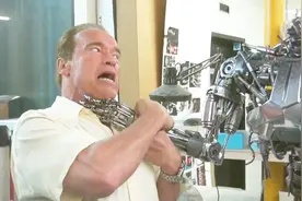 探班终结者，施瓦辛格风趣幽默，拍摄现场真实如同战场