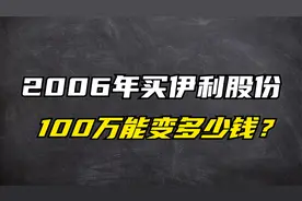 2006年买入100万伊利股份，持股不动，如今变多少钱了？视频封面