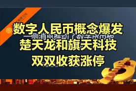 数字人民币概念爆发，为啥楚天龙和旗天科技双双收获涨停？