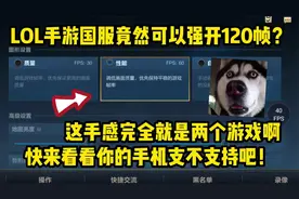 LOL手游国服竟然可以强开120帧？这高刷玩起来完全就是两个游戏啊