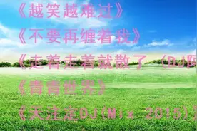 《越笑越难过》《不要再缠着我》《走着走着就散了》