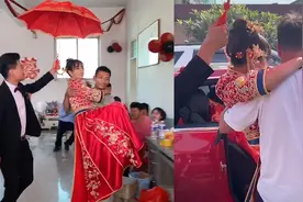 来自娘家的压迫感！新娘被8个哥哥抱着上婚车，婆家：瑟瑟发抖！视频封面