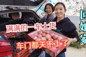 远嫁的闺女回娘家，恨不得把家都搬回去，满满的一车，看看都有啥视频封面