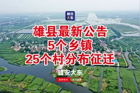 #雄县 最新公告5个乡镇25个村为分布征迁 #雄安新区视频封面