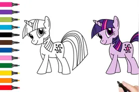 怎样画小马宝莉简笔画紫悦绘画少儿美术教程视频封面