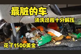 见过的最脏的车 花1500美金洗车焕然一新 清洗过程解压 新花样