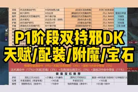 一个视频看明白双持邪DK天赋，配装，附魔，宝石怎么搞！视频封面