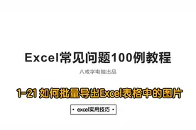 Excel常见问题100例教程：1-21 如何批量导出Excel表格中的图片视频封面