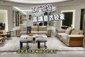 佛山家具小伙工厂验货高端意式轻奢沙发这一套摆家里太大气了视频封面