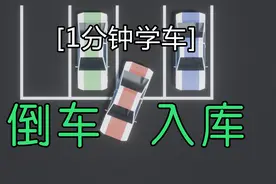 1分钟学车第6期-倒车入库-动画动作分解-开车新手必看视频封面