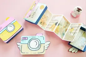 简单好看的卡通相机小礼盒，当作相册也不错，送朋友很有心意！