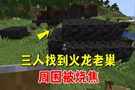 我的世界冰火传说5：三人找到火龙老巢，周围被烧焦，有宝箱吗？