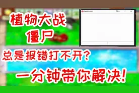 植物大战僵尸报错打不开？残夜一分钟带你解决！