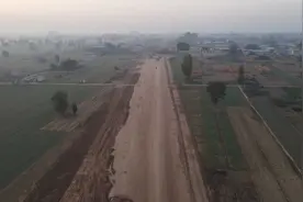 2020.11.06号，航拍沙河至永年新107复线施工