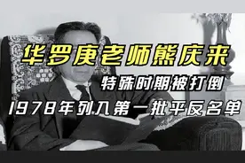 华罗庚老师熊庆来，特殊时期被打倒，1978年列入第一批平反名单视频封面