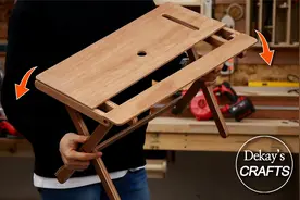 【木工】整活儿了！大佬自制便携式折叠桌，直接上链接吧！视频封面