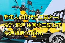 老年人最佳代步工具之一！爱玛、雅迪小三轮大战，续航可达百公里视频封面