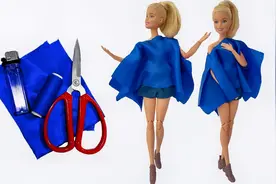 基础版娃衣制作：给芭比娃娃做一件简易版时尚防晒衣