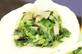 教你做上海特色面点素菜包，馅料调制有讲究，外皮松软口感细腻