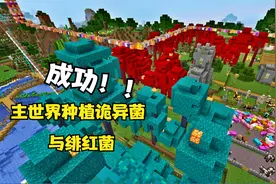 我的世界1.16单人生存157：尝试在主世界种植诡异菌与绯红菌成功视频封面