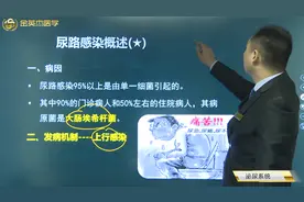 临床泌尿系统03尿路感染的病因和发病机制，尿路感染常见的致病菌视频封面