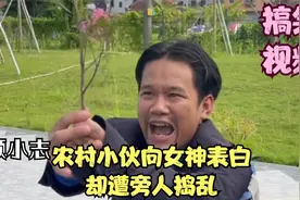 农村小伙向女神表白，却遭旁人捣乱，太搞笑了视频封面