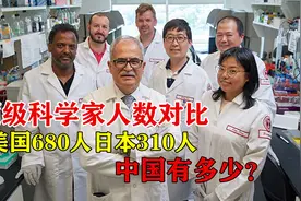 世界顶级科学家数量对比：美国680人日本310人，中国有多少人？视频封面