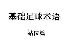 足球术语解释 站位篇 阵型/战术/位置和作用视频封面