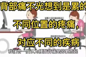 背部痛不光想到是累的，不同位置的疼痛，对应不同的疾病视频封面