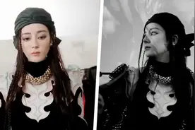 迪丽热巴脏辫叛逆大片，秒变酷飒女孩，黑色眼线显冷艳