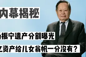 杨振宁遗产分割曝光，18亿资产皆给儿女，翁帆只得到一个承诺？