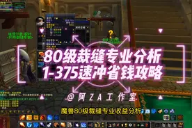 魔兽80级裁缝专业收益分析与1-375速冲省钱攻略视频封面