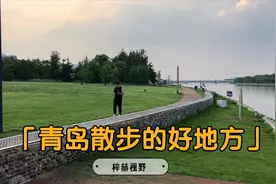 青岛高新区休闲散步好去处，艺术公园环境好，旁边河里的鱼往上蹦