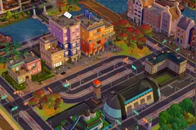 拉丁美洲街区对面是飞艇站，模拟城市街道布局，simcity修路攻略