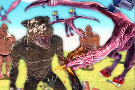 动物战斗模拟器 现实魔幻融合，火龙身上装加特林枪 阿波兔解说视频封面