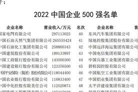 中国企业联合会，22年中国企业500强名单视频封面