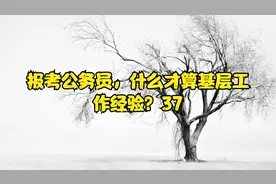 报考公务员，什么才算基层工作经验？37视频封面
