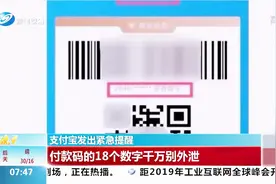 支付宝发出紧急提醒！付款码的18个数字千万别外泄视频封面