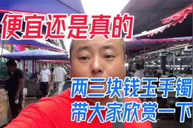 看两三块钱一只的手镯是啥样的，还都是天然的。视频封面